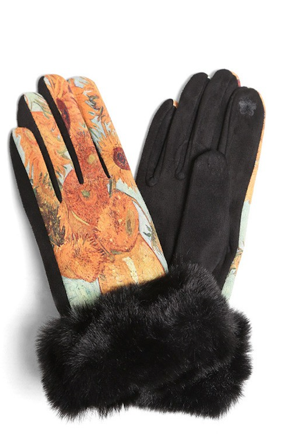 Faux Fur Painting Gloves