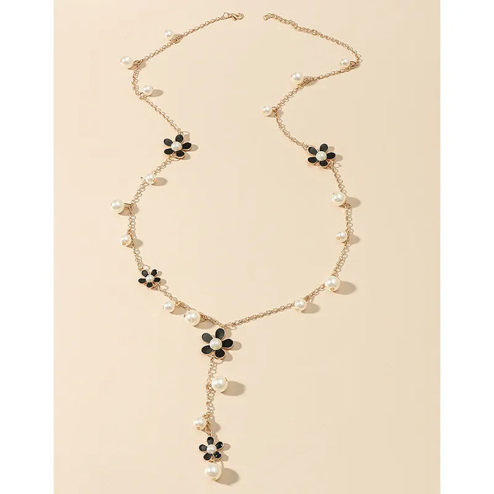 Pearl + Flower Necklace