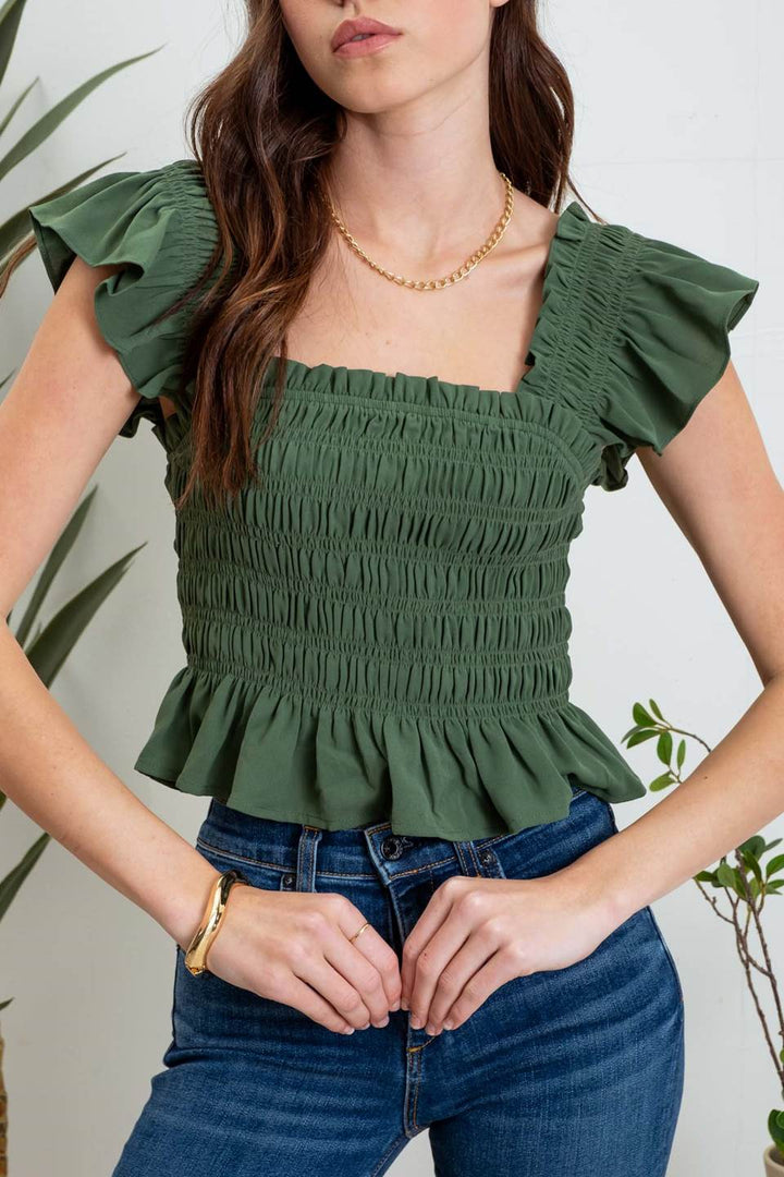 Ruffled Crop Top