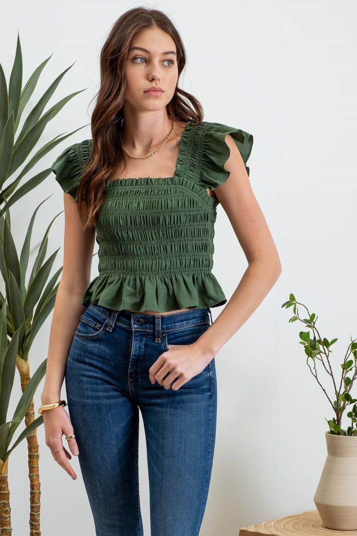 Ruffled Crop Top