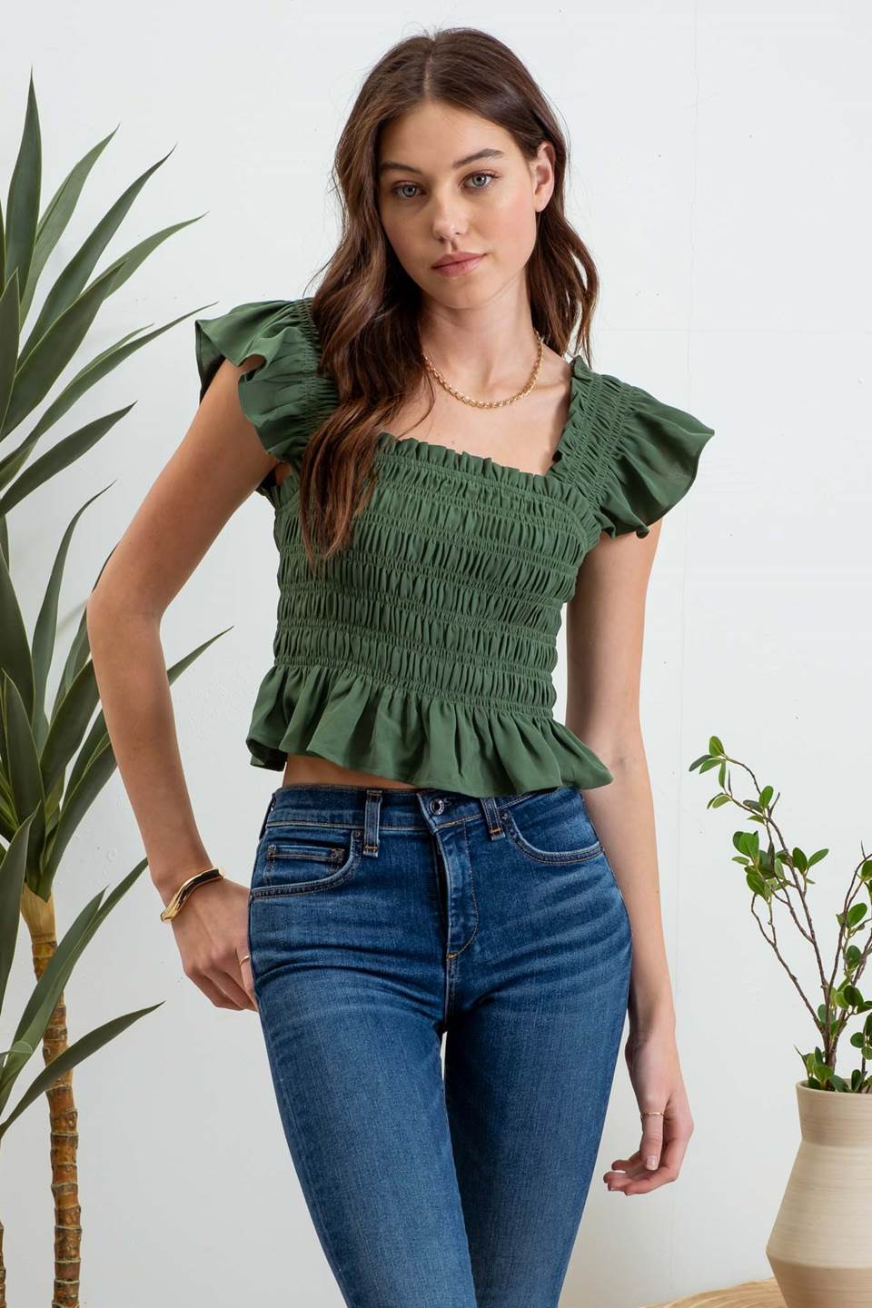 Ruffled Crop Top