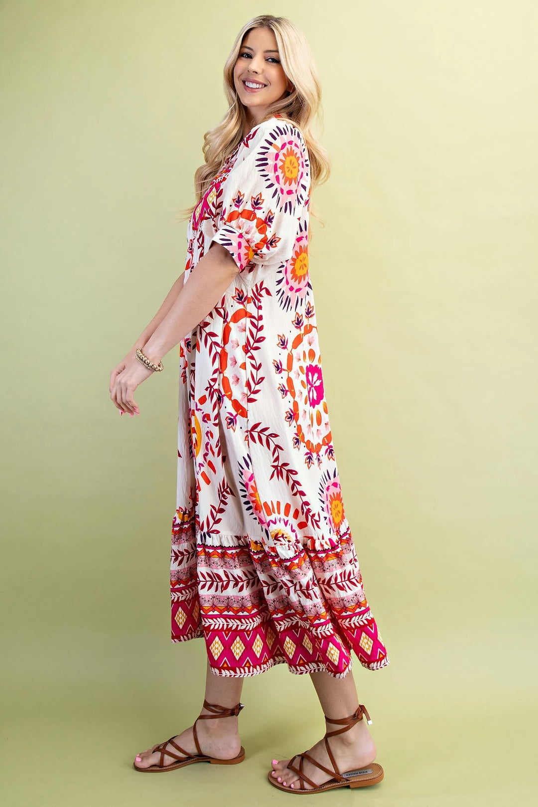 Puff Sleeve Maxi Dress