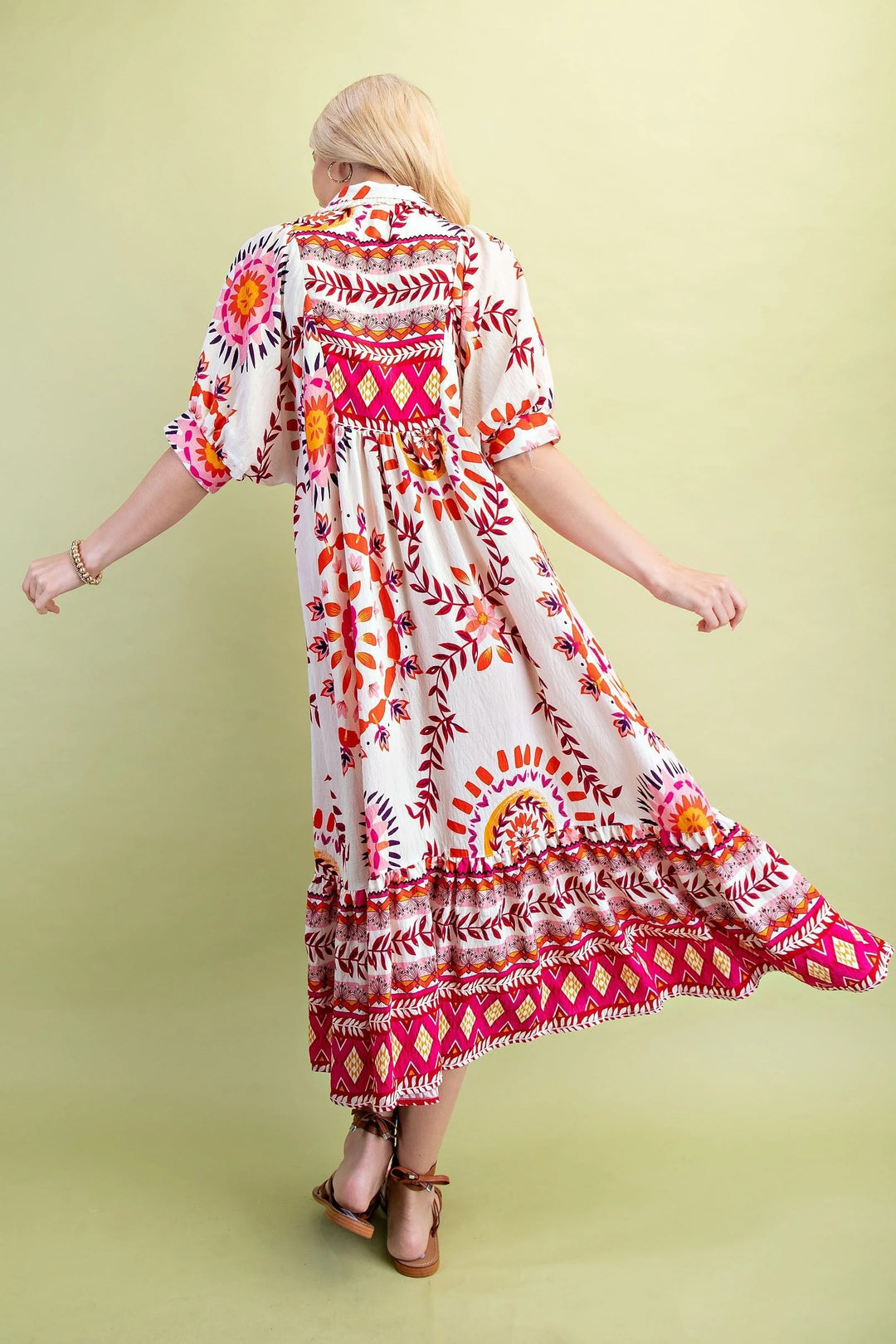 Puff Sleeve Maxi Dress