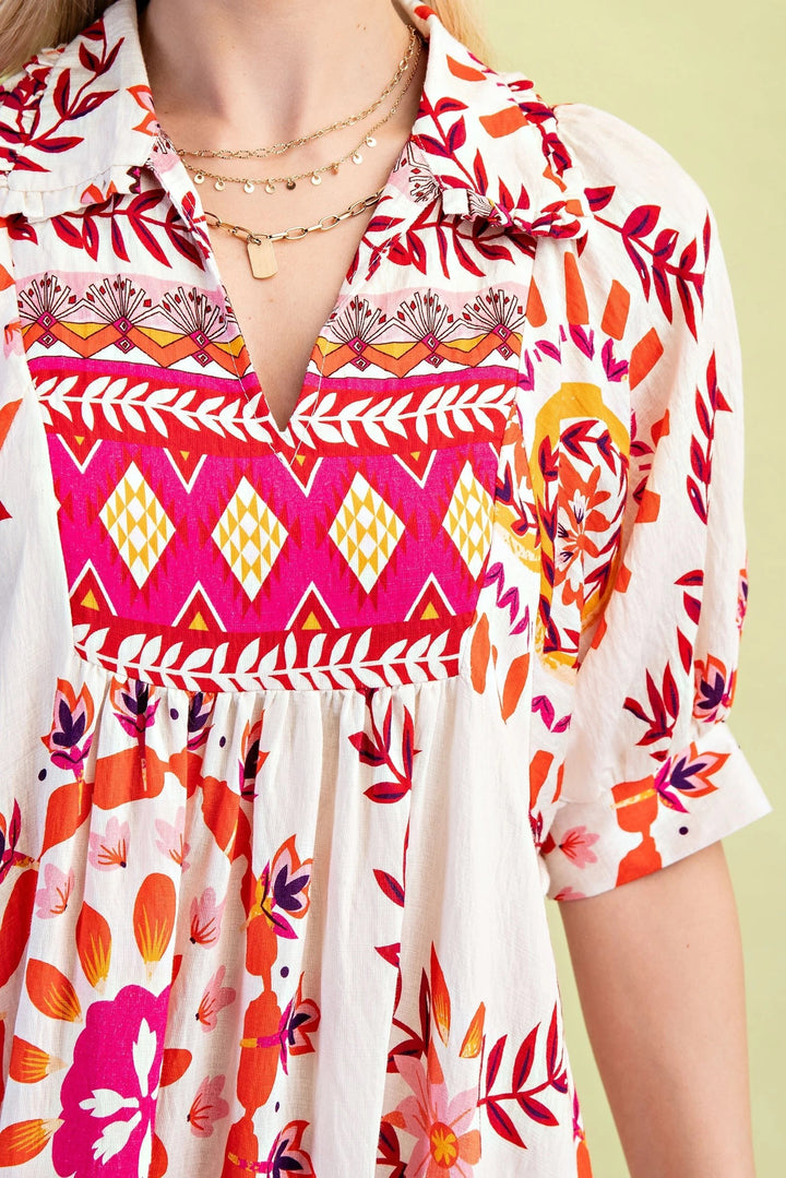 Puff Sleeve Maxi Dress