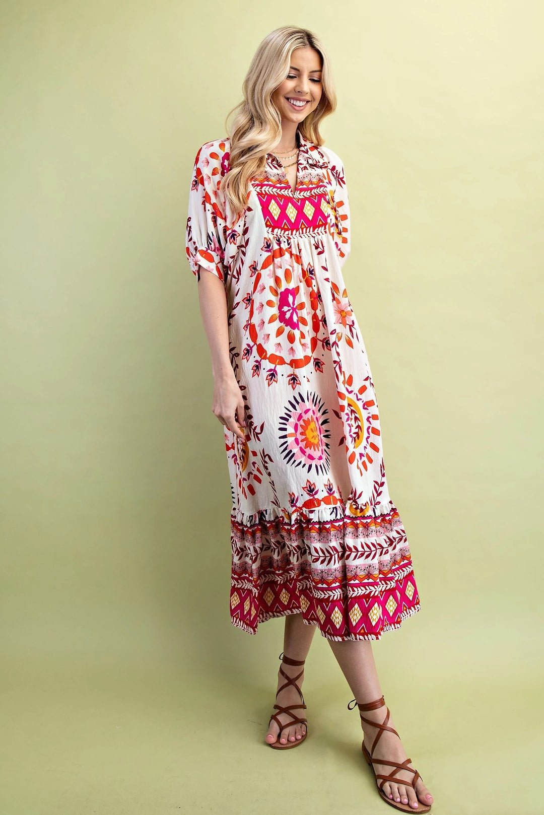 Puff Sleeve Maxi Dress