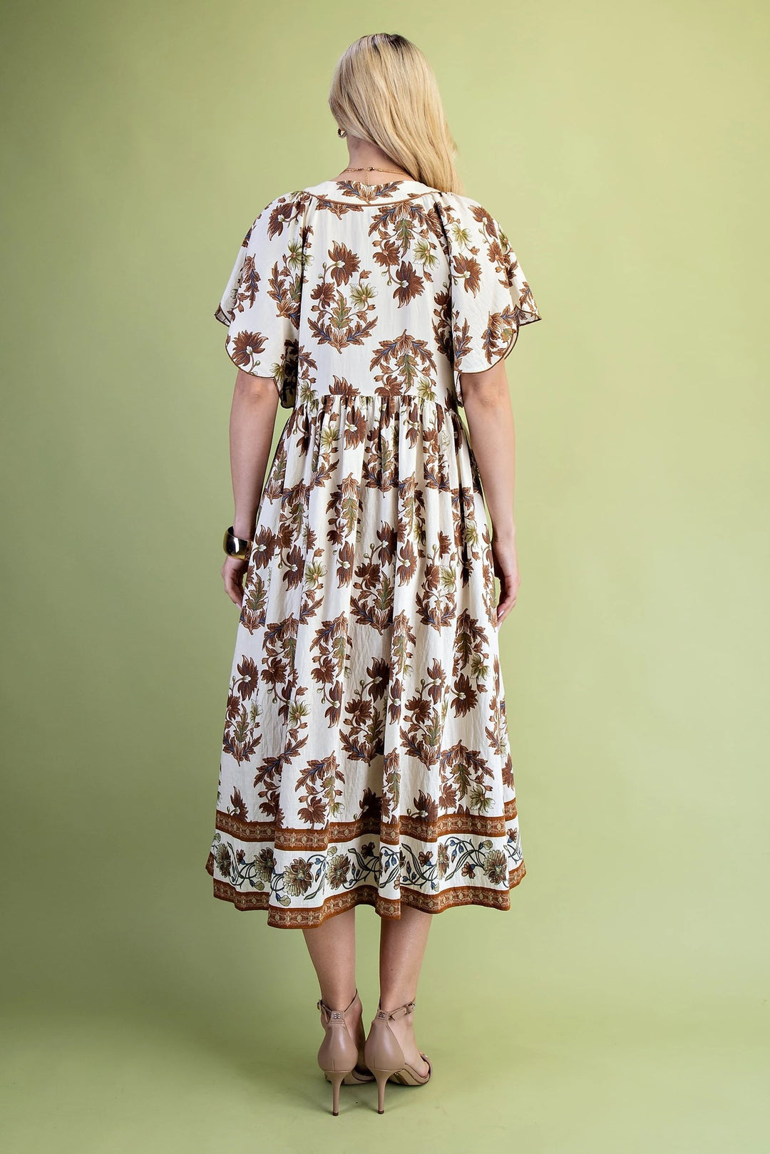 Scalloped Sleeve Fall Dress