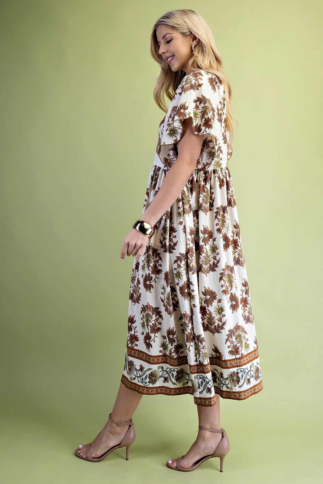Scalloped Sleeve Fall Dress