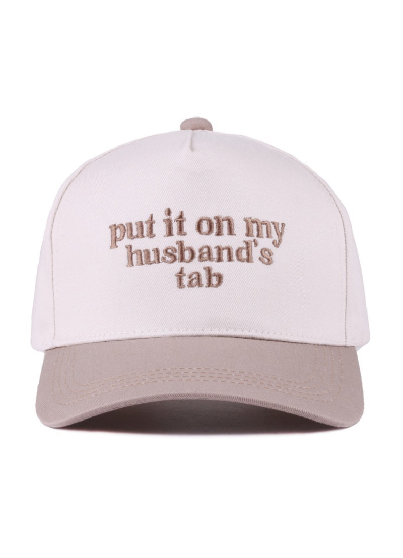 Put It On My Husband's Tab Hat - Two Tone