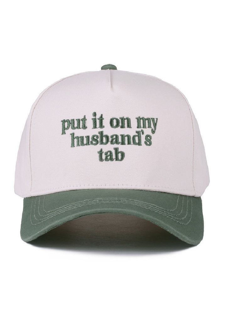 Put It On My Husband's Tab Hat - Two Tone