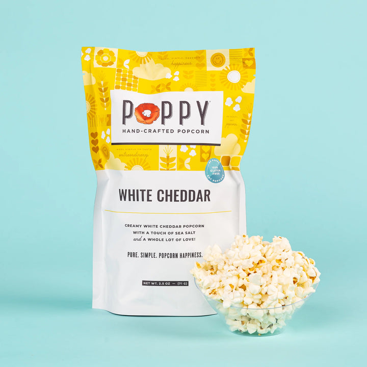 Poppy Handcrafted Popcorn - White Cheddar