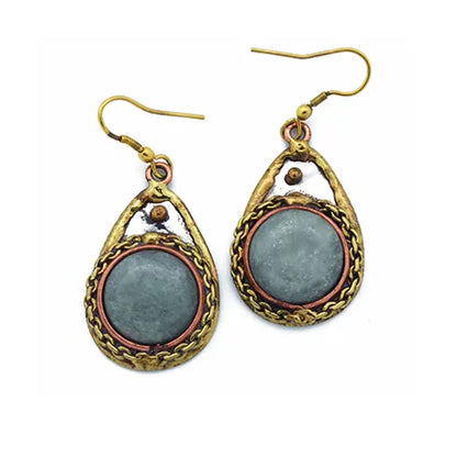 Mixed Metal & Semi-Precious Stone Earrings