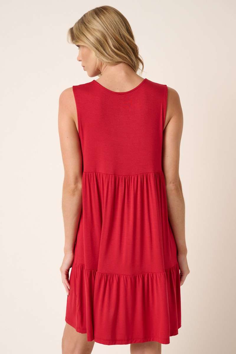 Bamboo Tiered Mini Dress