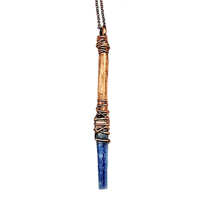 Blue Kyanite Wand Necklace