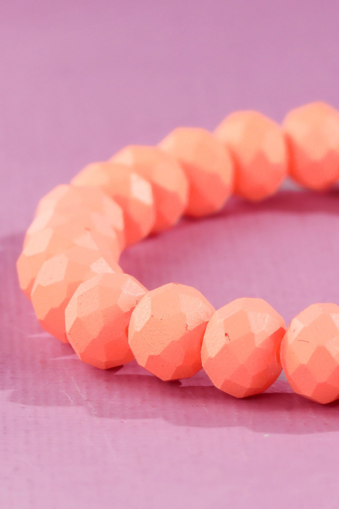 Faceted Glass Bead Stretch Bracelet