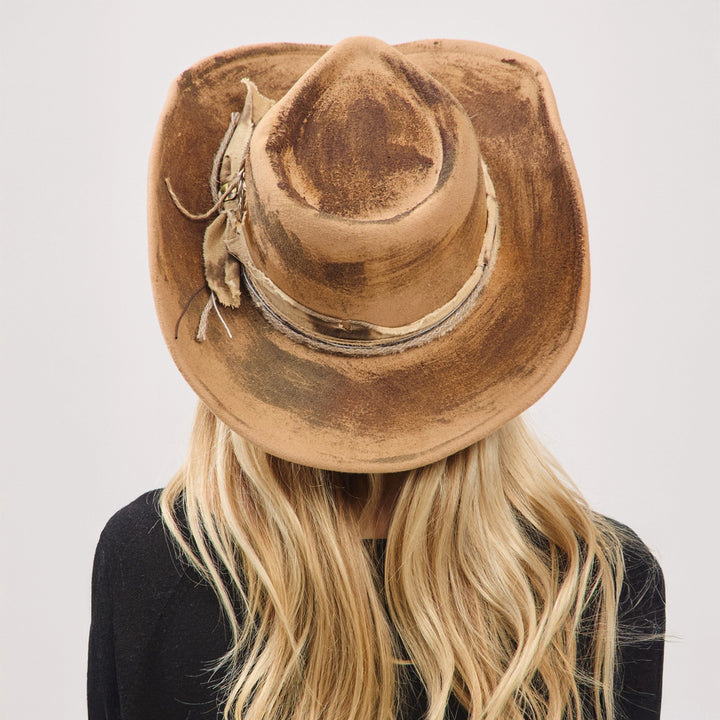 Rustic Fedora + Cowboy Hat - Tan