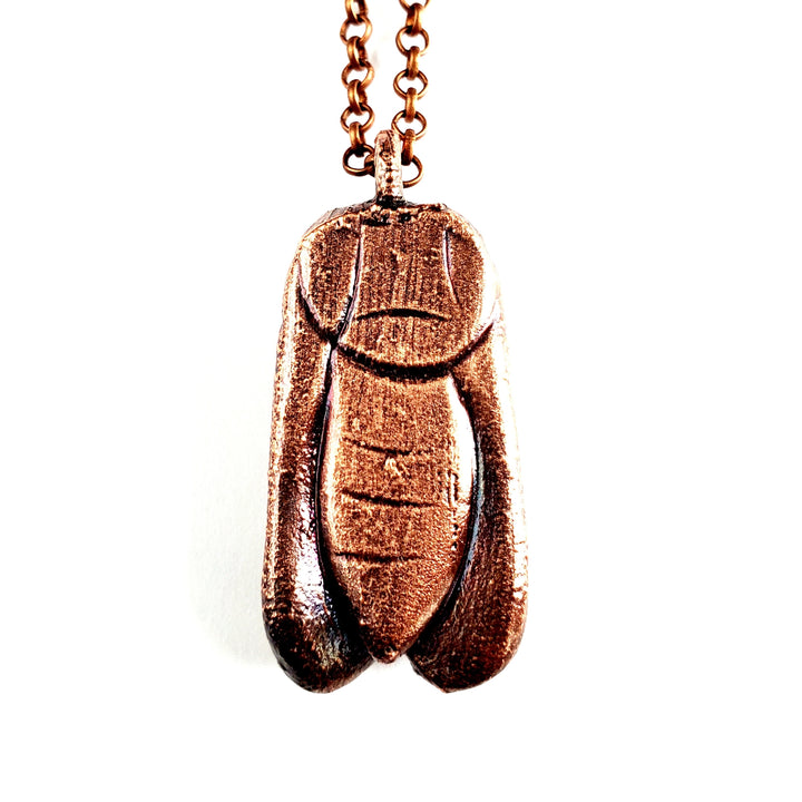 Tiger Eye Carved Cicada Necklace