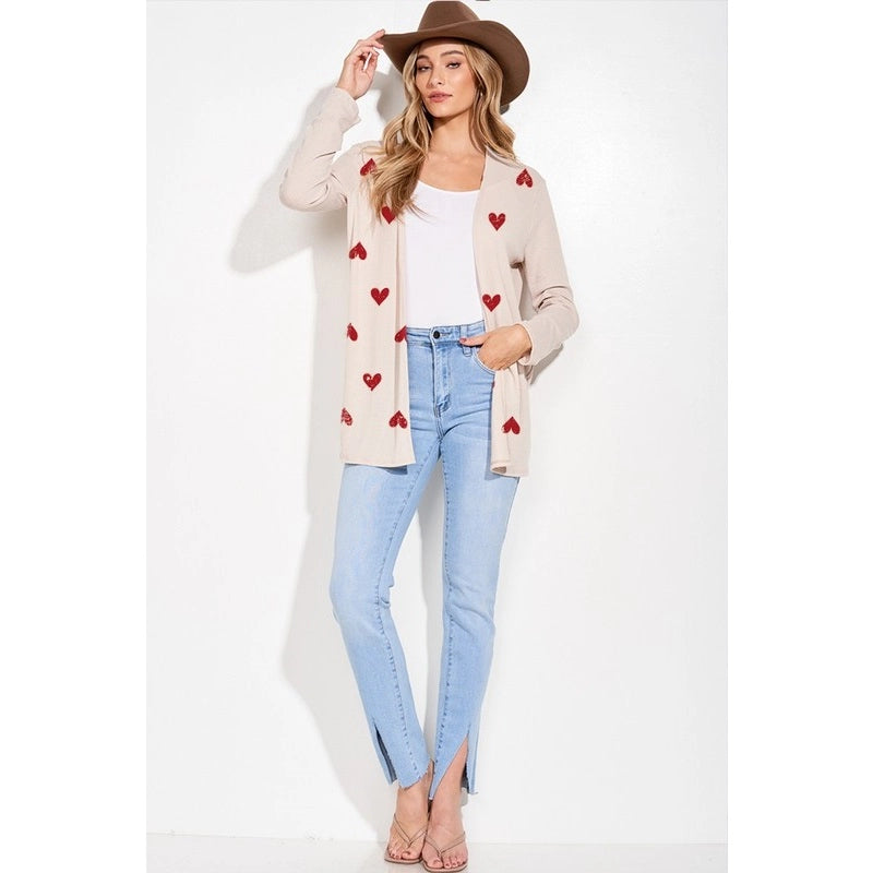Allover Hearts Cardigan