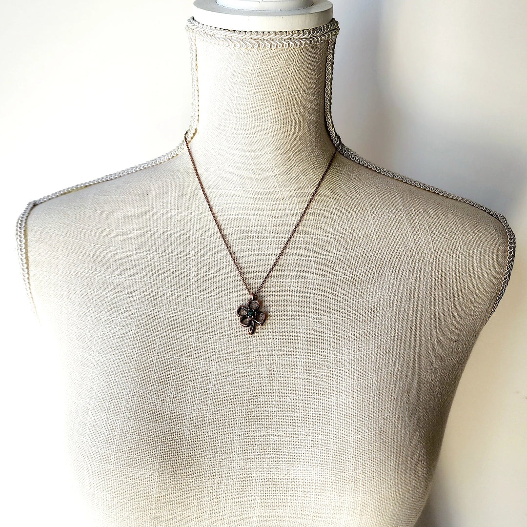 Emerald Four Leaf Clover Necklace