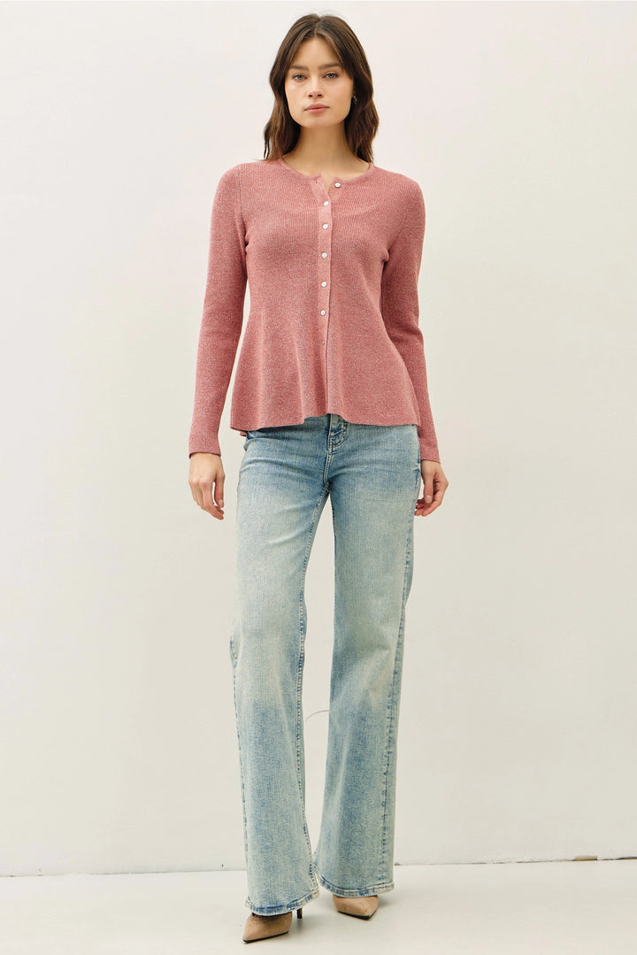 Peplum Button Up Top