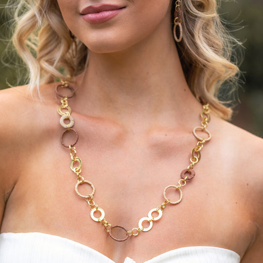Sachi Raffia Necklace - Tan