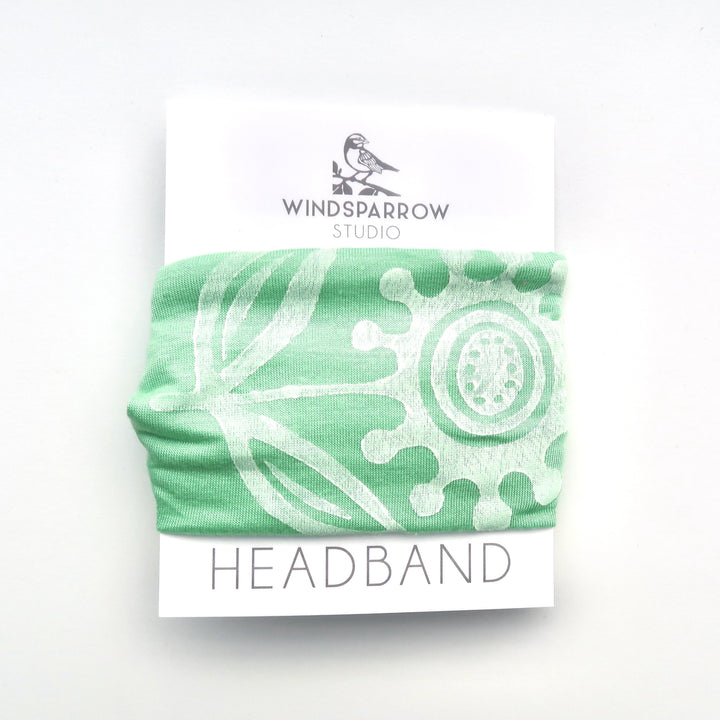 Hand Printed Flower Headband