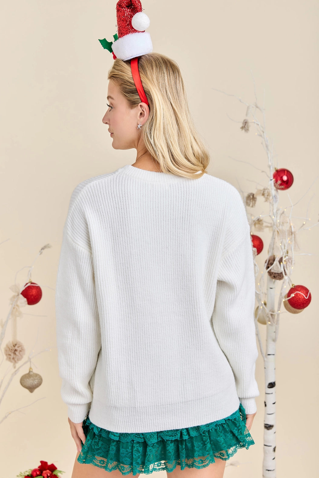 Merry Wreath Knit Sweater