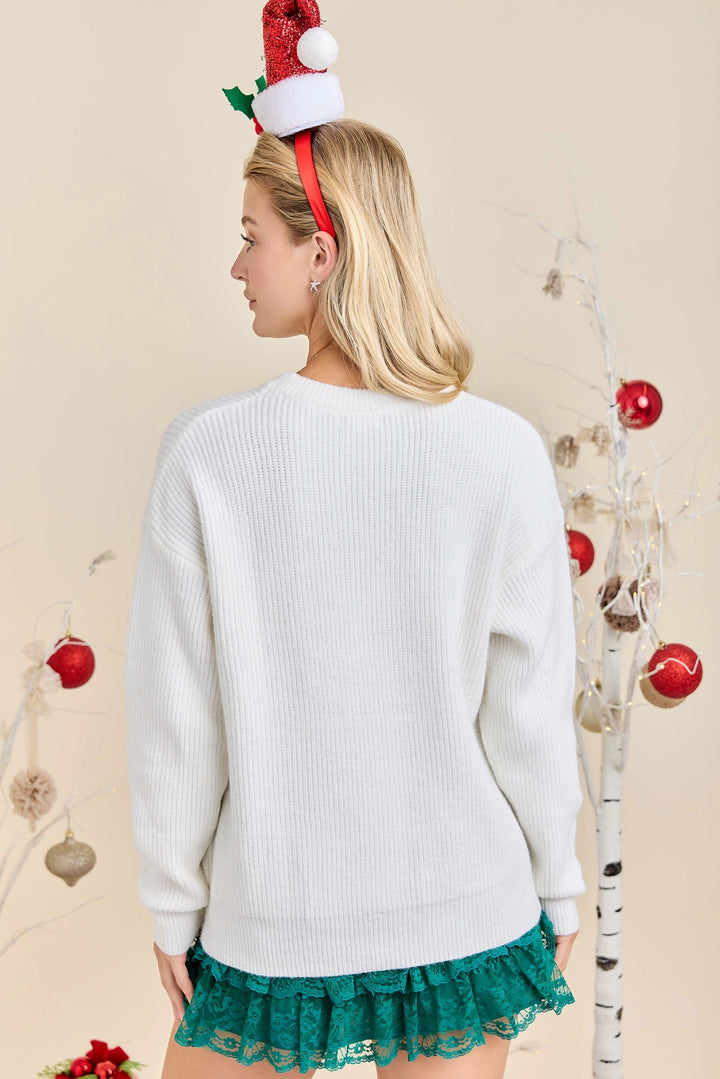 Merry Wreath Knit Sweater