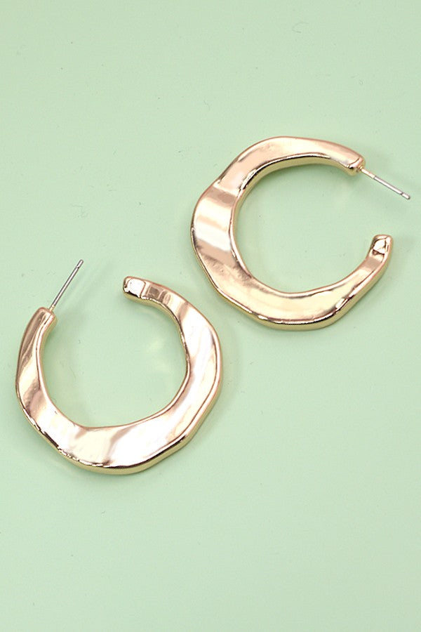 Wavy Hoop Earrings