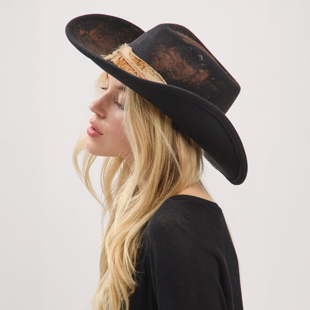 Rustic Fedora + Cowboy Hat - Feather