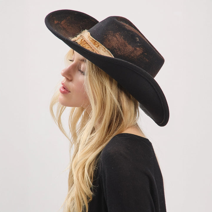Rustic Fedora + Cowboy Hat - Feather