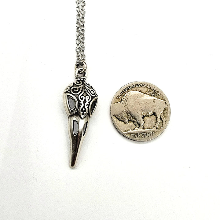 Antique Silver Raven's Relic Necklace