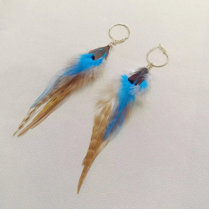 Feather Hoop Earrings