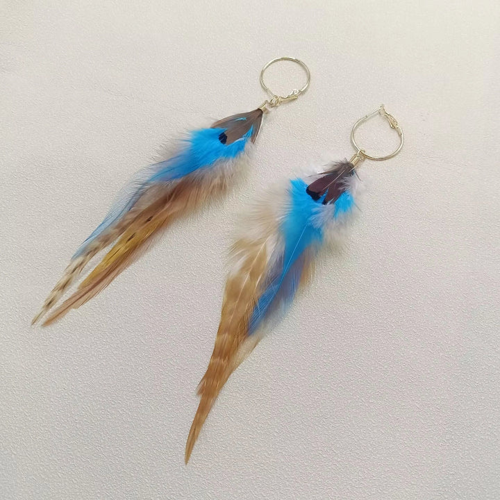 Feather Hoop Earrings