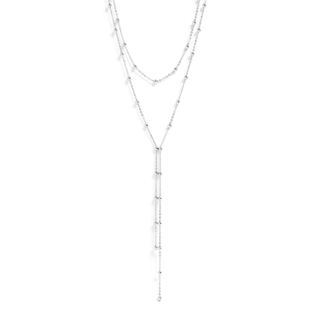 18K Layered Lariat Necklace