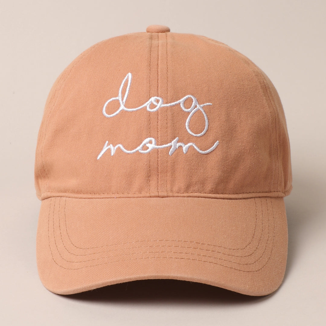 Dog Mom Script Baseball Cap