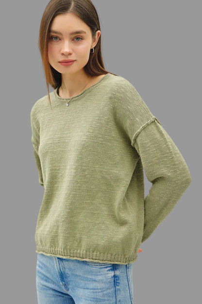 Inside Out Drop Shoulder Sweater