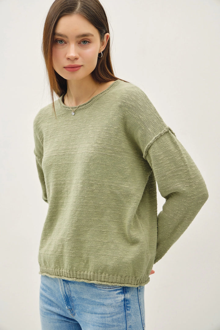 Inside Out Drop Shoulder Sweater