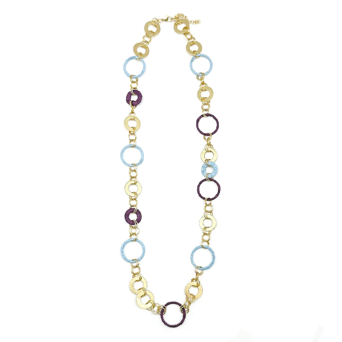 Sachi Raffia Necklace - Purple