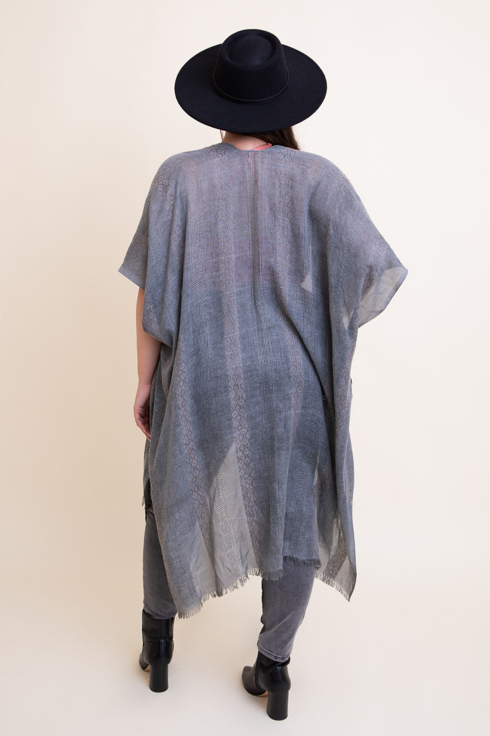 Tribal Accent Woven Kimono