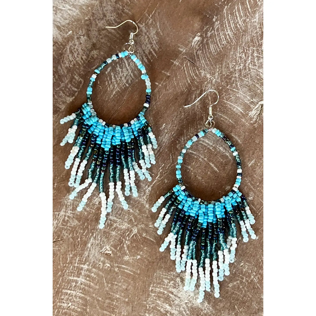 Lucia Beaded Tassel Earrings