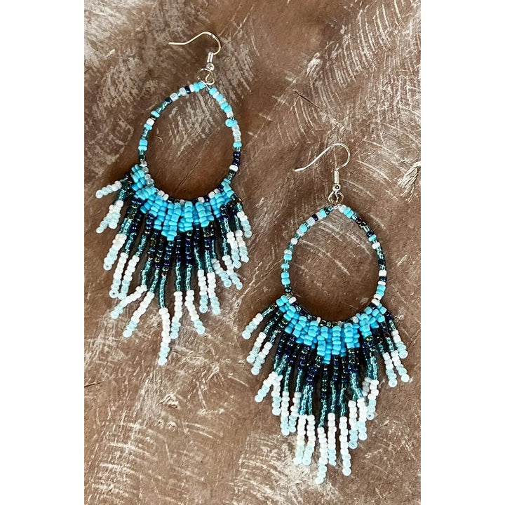 Lucia Beaded Tassel Earrings