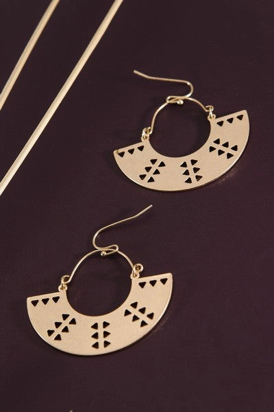 Vintage Geometric Drop Earrings