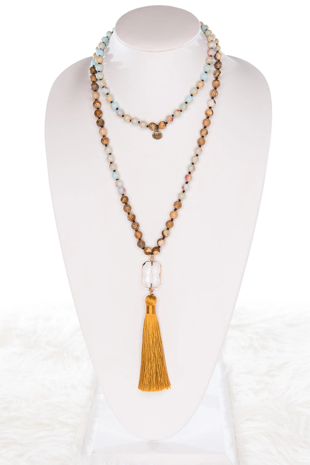 Long Tassel Sandstone Necklace