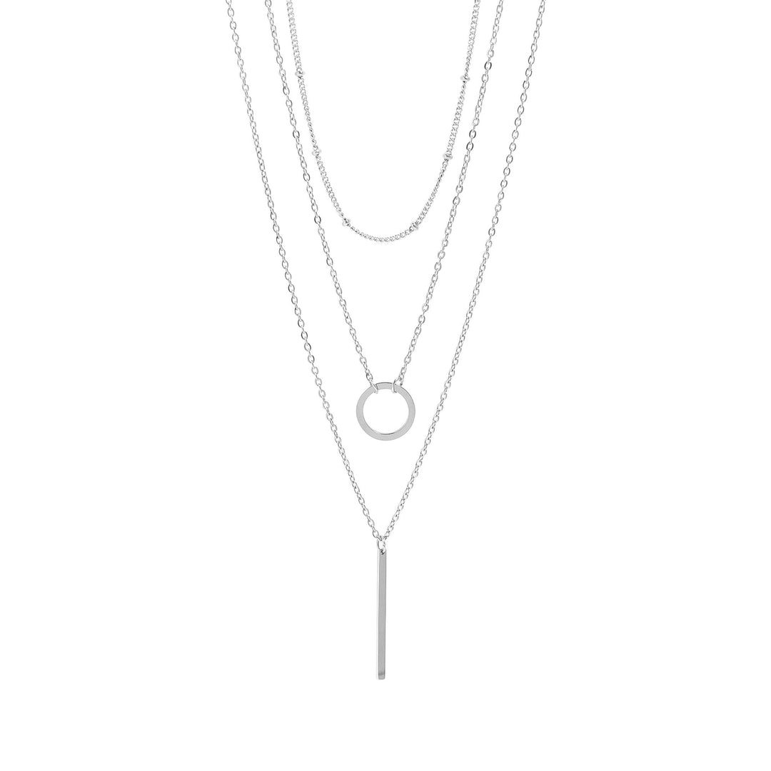 Circle +  Bar Layered Necklace
