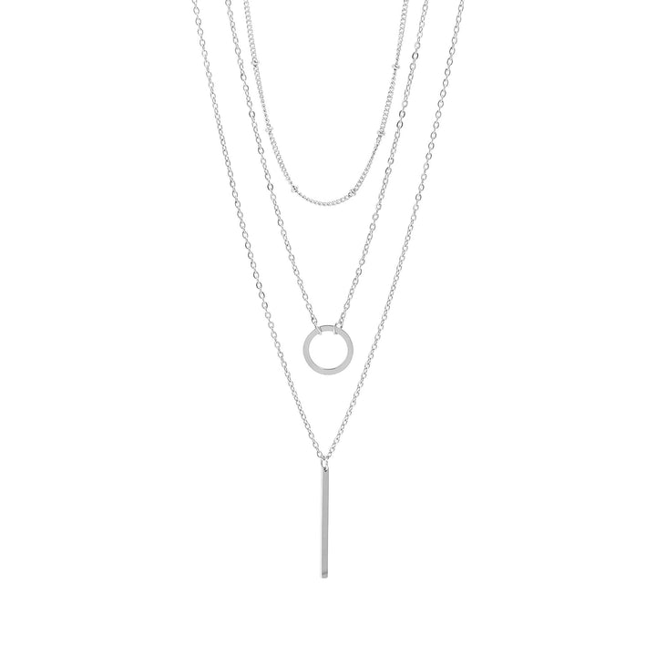 Circle +  Bar Layered Necklace