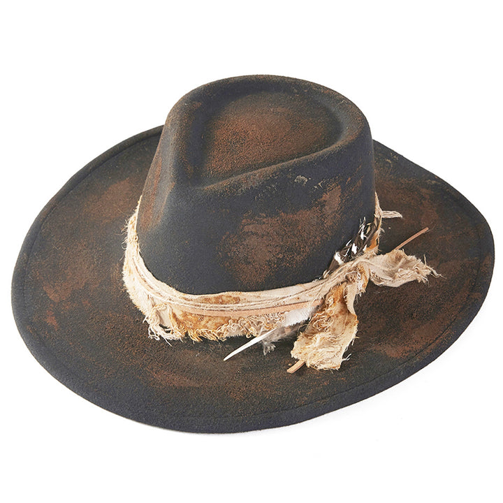 Rustic Fedora + Cowboy Hat - Feather