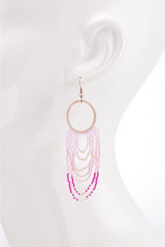 Ring With Beaded Fringe Dangle