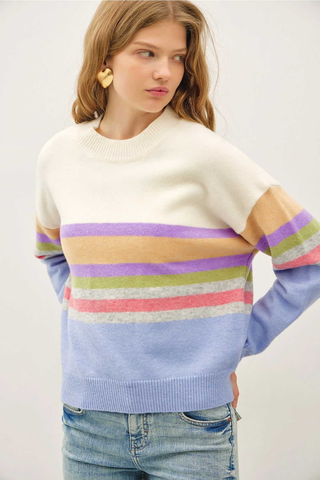 Striped Knit Sweater