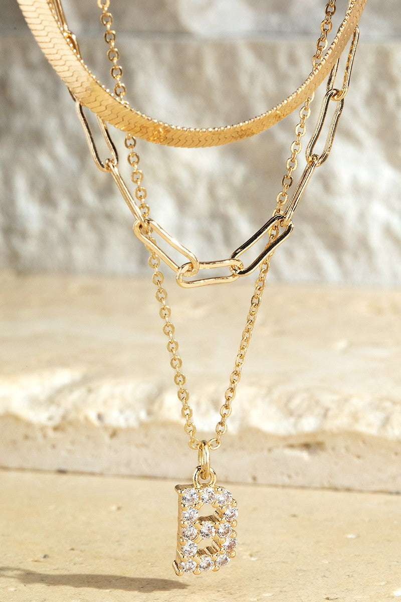 Initial Layered Necklace