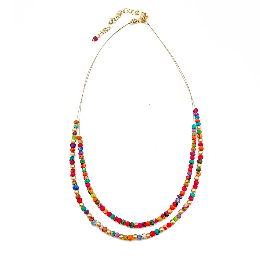 Aasha Dainty Wire Bib Necklace